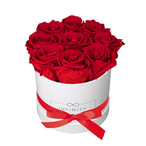 rote Infinity Rosen Flowerbox Medium