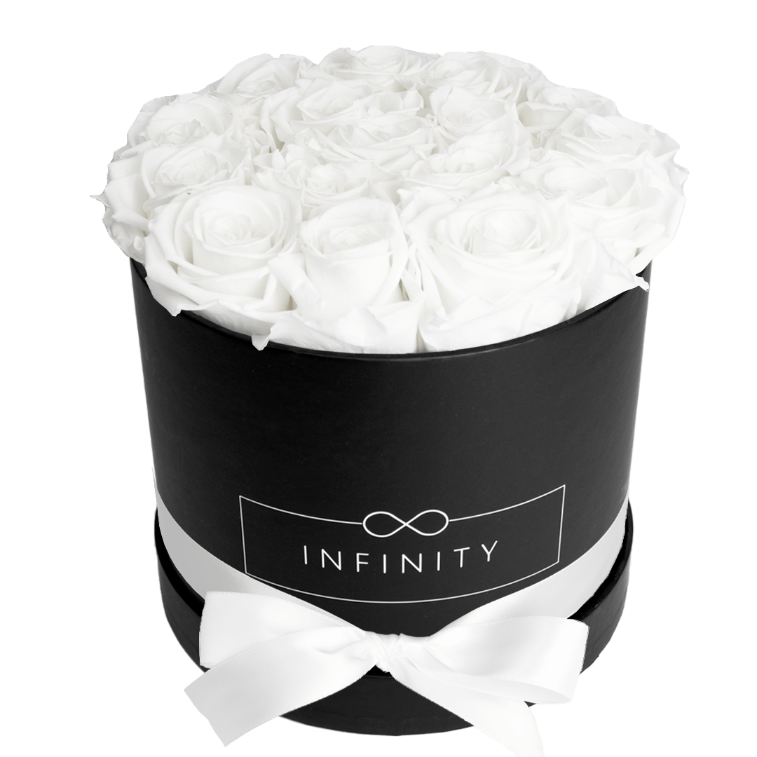 3-BB-PW-min Infinity Flowerbox large mit Rosen in der Farbe Weiß