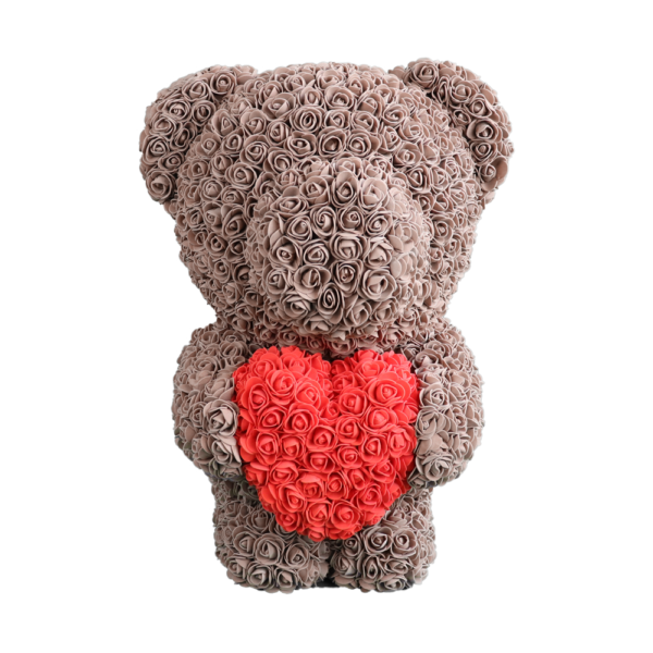 Teddy aus Rosen in Braun Large