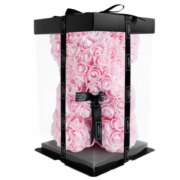 Pinkfarbener Infinity Rosenbär - Zauberhaftes Geschenk für Liebhaber von Farbe