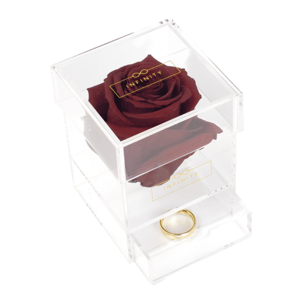 Produktbild Acryl Box Burgundy mit Ringkästchen
