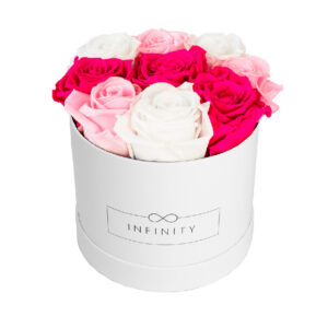 Pink Mix konservierte Rosen in verschiedenen Farben