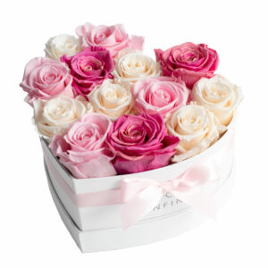 Valentinsmix Herzbox Infinity Rosen