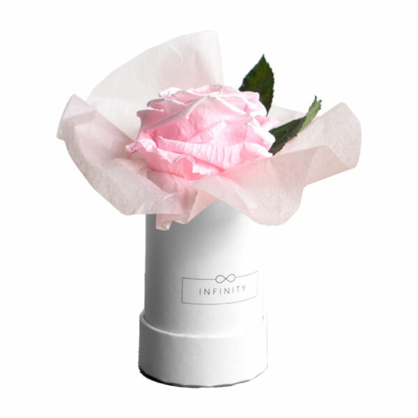 Extra Small Sakura Pink haltbare Rose mit Deko