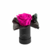 Infinity Extra Small eine echte pinke Rose mit konserviertem Eucalyptus im Bouquet Stil