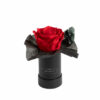 Infinity Extra Small eine echte rote Rose mit konserviertem Eucalyptus im Bouquet Stil