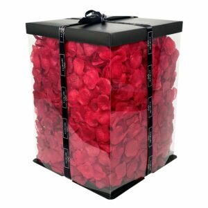 Verpackung mit Stoffblüten groß