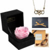 rosa Rose jahrelang haltbar Infinity Rose Geschenk Set