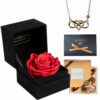 rote Rose jahrelang haltbar Infinity Rose Geschenk Set